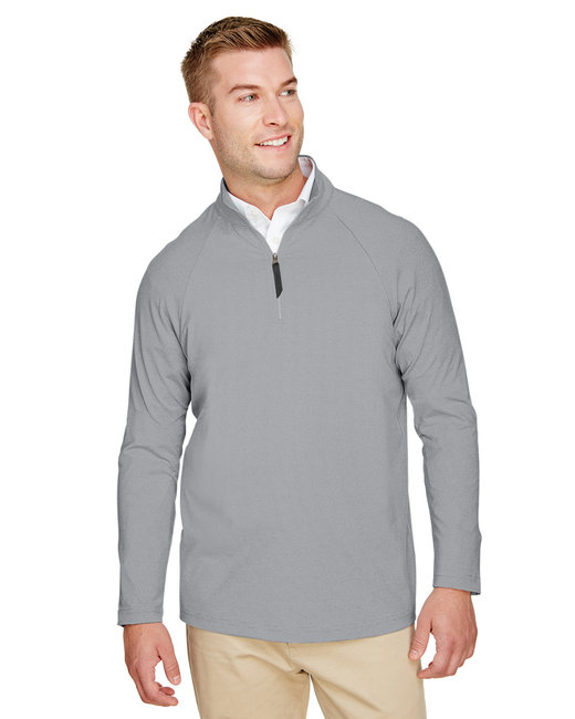 Devon & Jones CrownLux Performance™ Men's Clubhouse Micro-Stripe Quarter-Zip. DG480