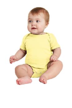 Rabbit Skins &#153;  Infant Short Sleeve Baby Rib Bodysuit. RS4400