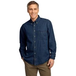 Port & Company - Long Sleeve Value Denim Shirt. SP10